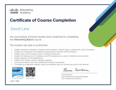 Certificado de Redes por Cisco Networking Academy